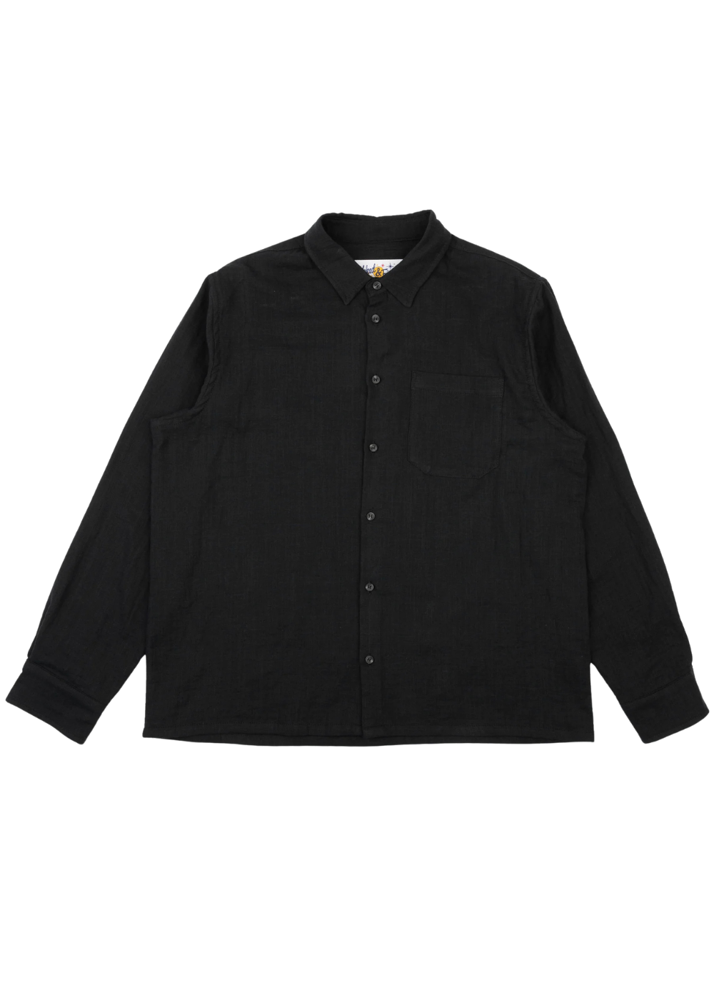 True Shirt Double Weave Slub Gauze - Black - Naked and Famous Denim Canada - Danali - 120122685-BLK