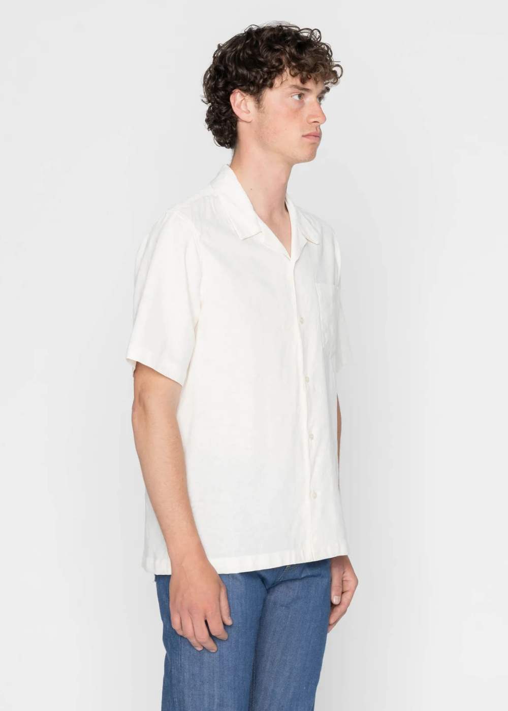 Aloha Shirt Jungle Jacquard - White -Naked and Famous Denim Canada - Danali - 120138431