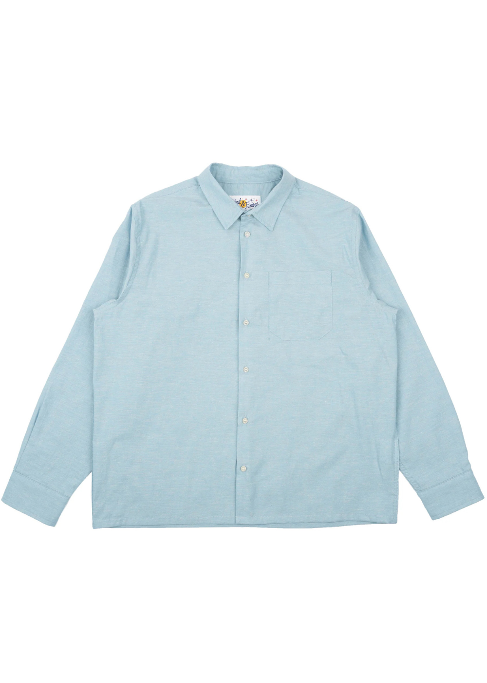 True Shirt Selvedge Chambray - Pale Blue - Naked and Famous Denim Canada - Danali - 120139285-BLUALE