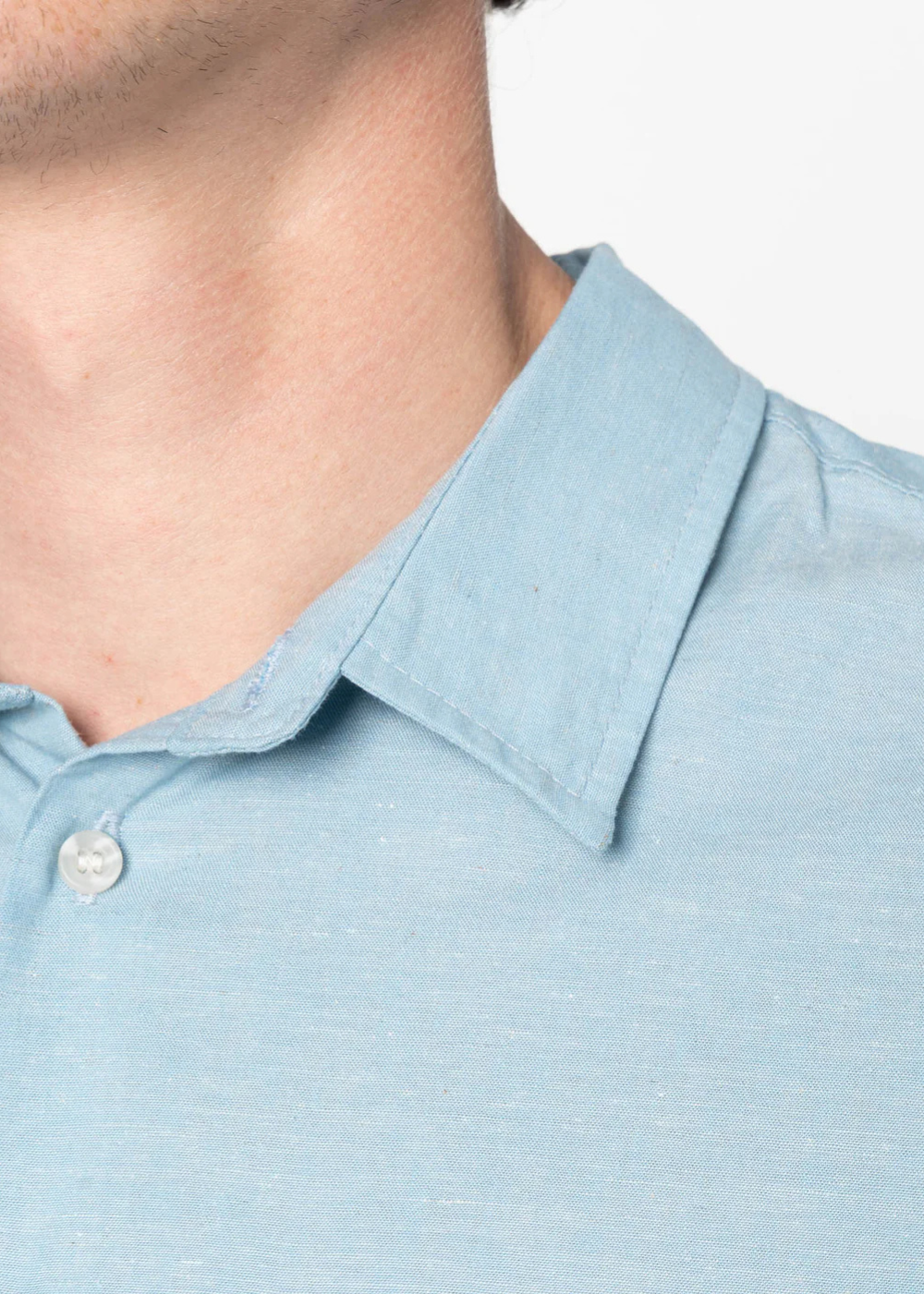 True Shirt Selvedge Chambray - Pale Blue - Naked and Famous Denim Canada - Danali - 120139285-BLUALE