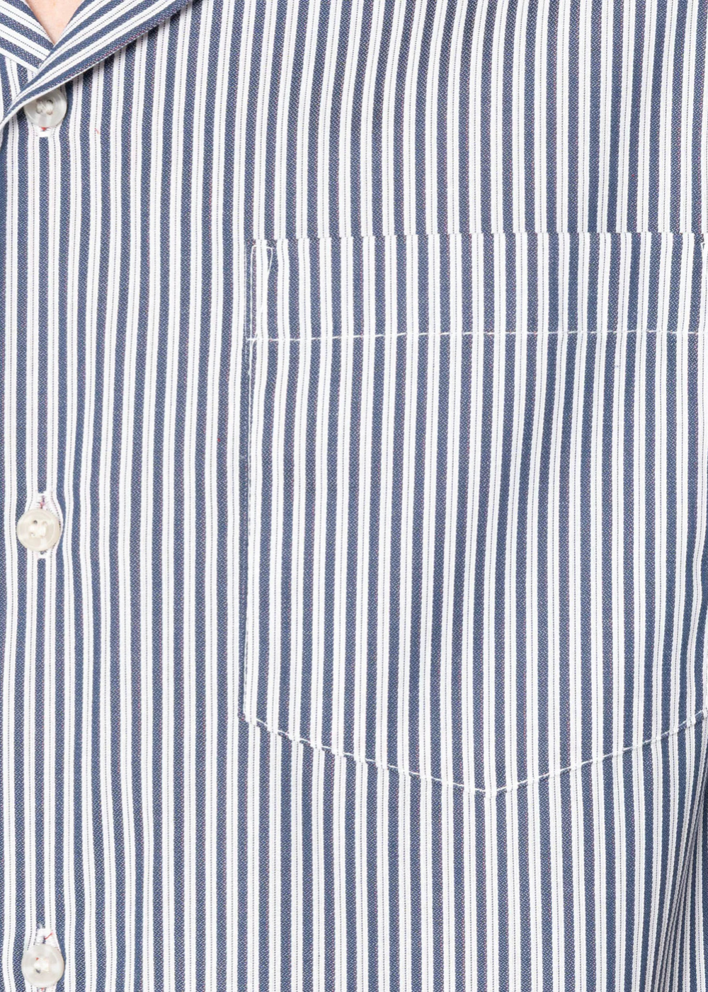Aloha Shirt Double Double Stripes - Blue - Naked and Famous Denim Canada - Danali - 120140031-BLU