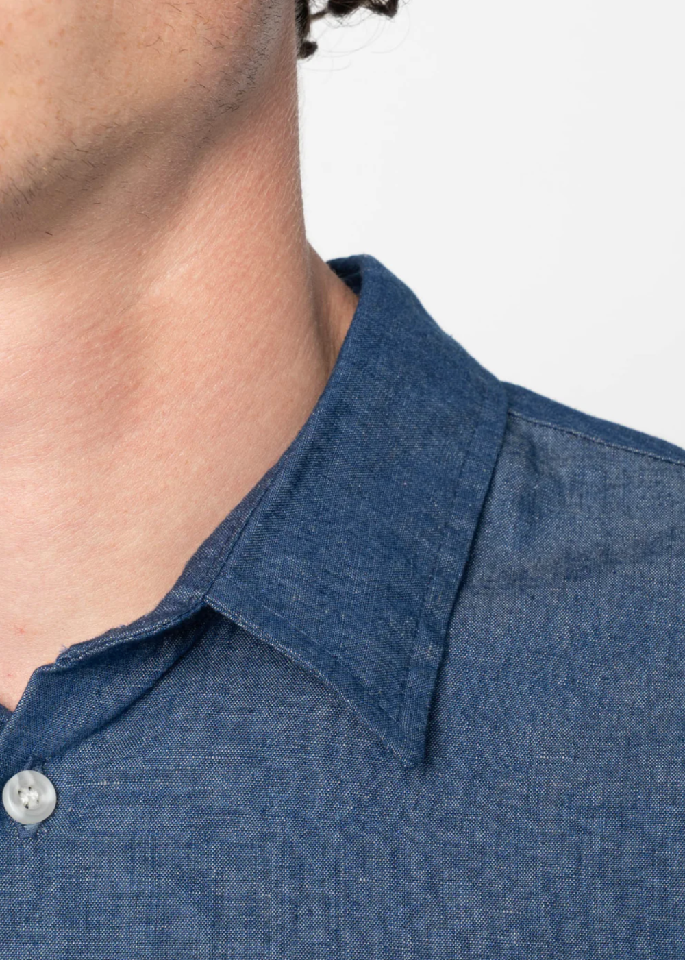 True Shirt Linen Blend Denim - Indigo - Naked and Famous Denim Canada - Danali - 120140785