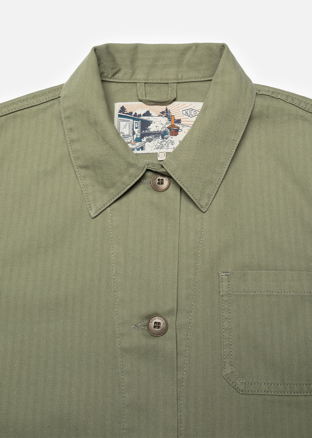 Lovis Herringbone Jacket - Pale Green - Nudie Jeans Canada - Danali - 160991