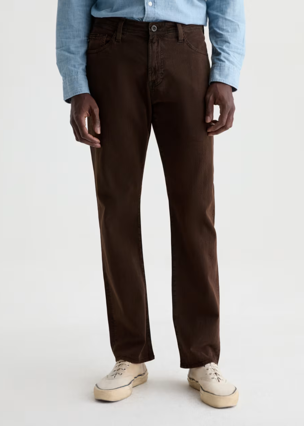Everett Slim Straight Linen Pant - Sulfur Oak Barrel - AG Jeans Canada - Danali - 1794PTLSLOAKB