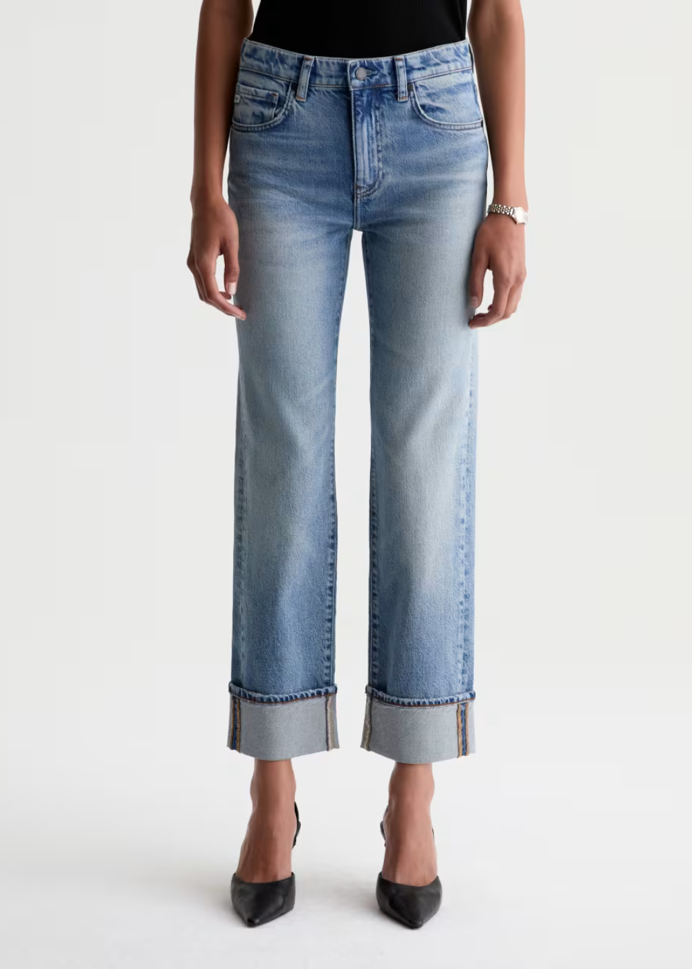 Brinley Mid Rise Straight Leg Jean