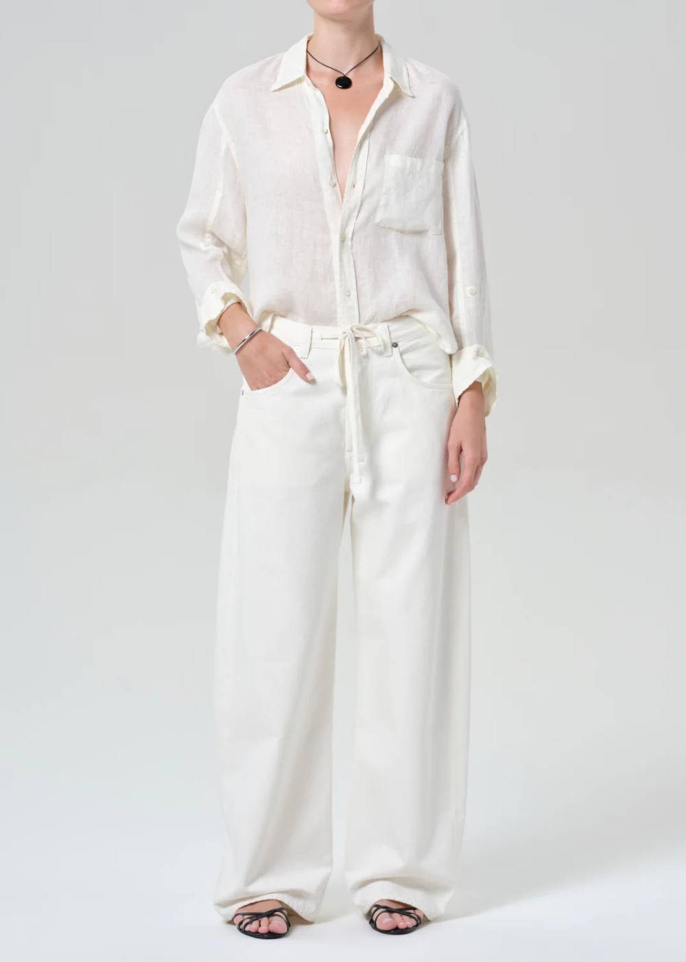 Kayla Shrunken Linen Shirt