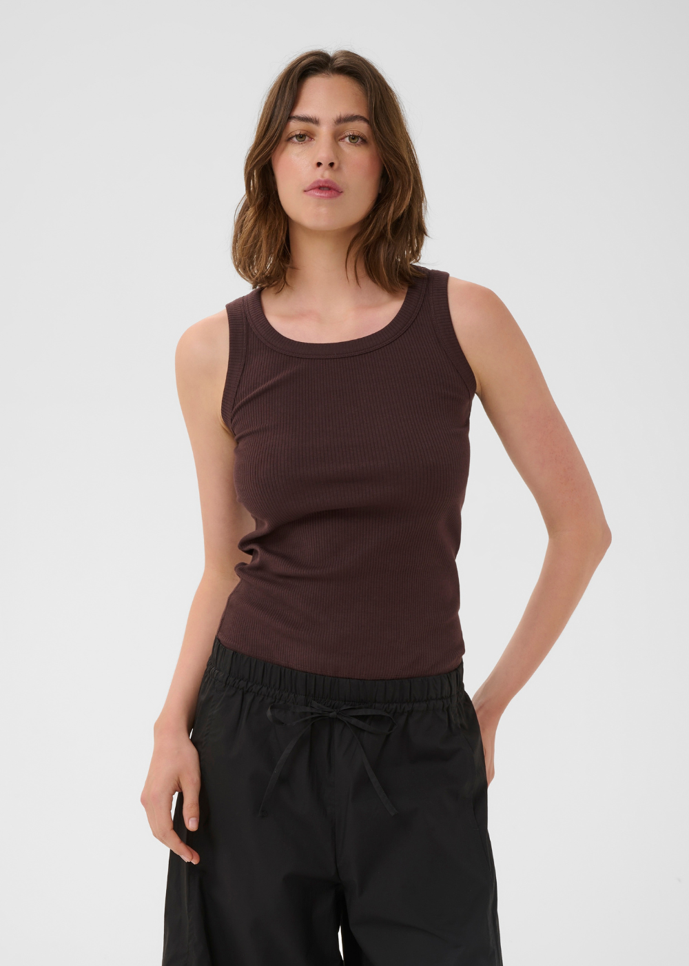 Dagna Ribbed Tank Top - Coffe Bean - InWear Canada - Danali - 30106466