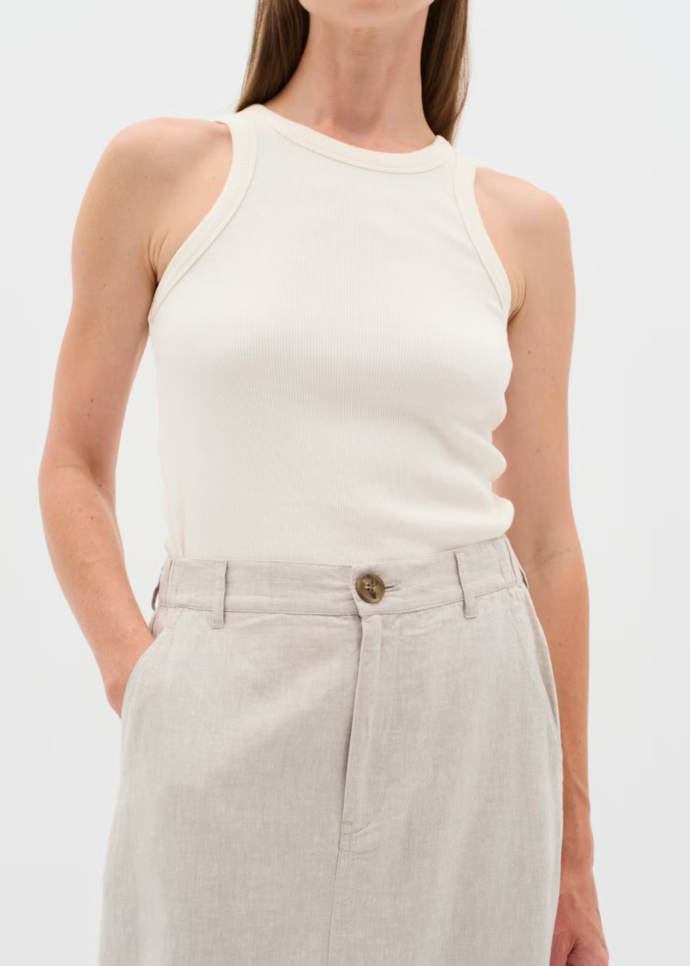 Lolah Base Tank Top - White - InWear Canada - Danali - 30109343