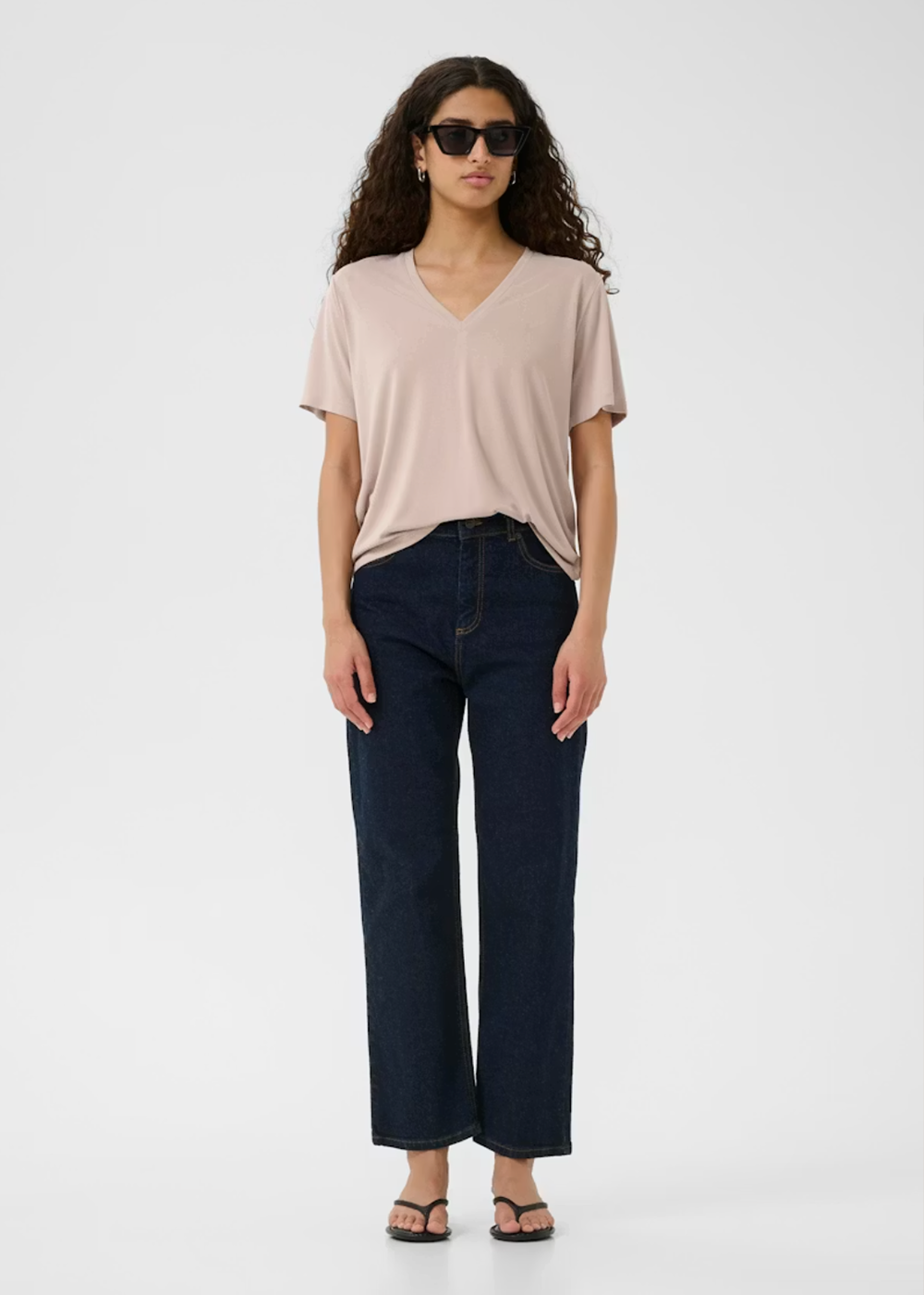 Liliana Base V-Neck T-Shirt - Clay - InWear Canada - Danali - 30109353