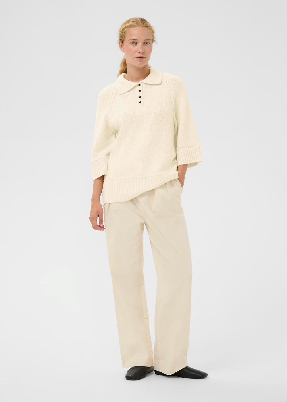Numa Polo Sweater - Whisper White - InWear Canada - Danali - 30112155