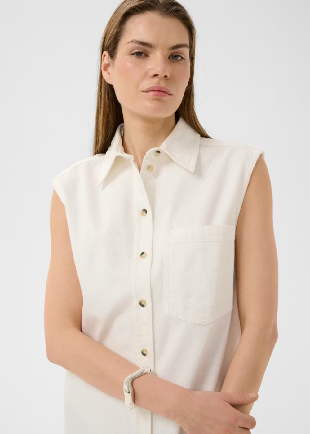 Elly Denim Dress - Pure White - InWear Canada - Danali - 30112550