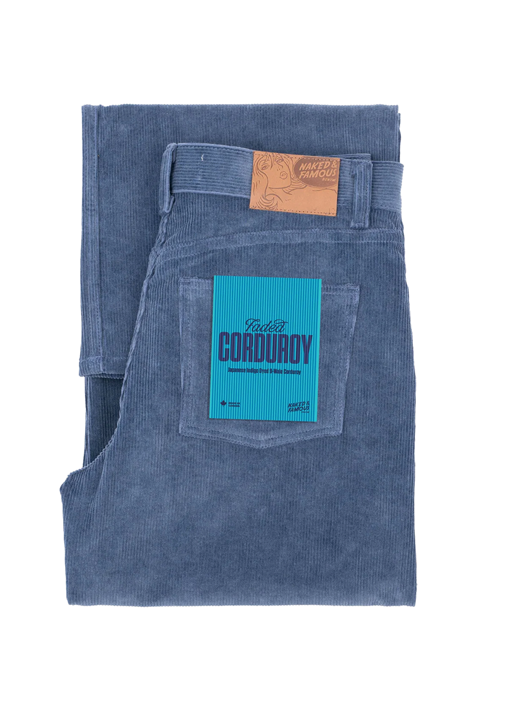 Wild Wide West Organic Faded Cord - Indigo - Naked and Famous Denim Canada - Danali - 301131788