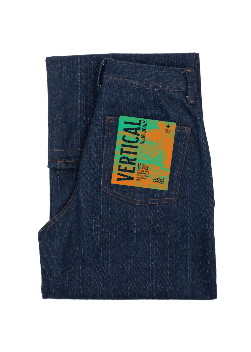 Maudie Jean Vertical Slub Denim - Indigo - Naked and Famous Denim Canada - Danali - 301137446-IND