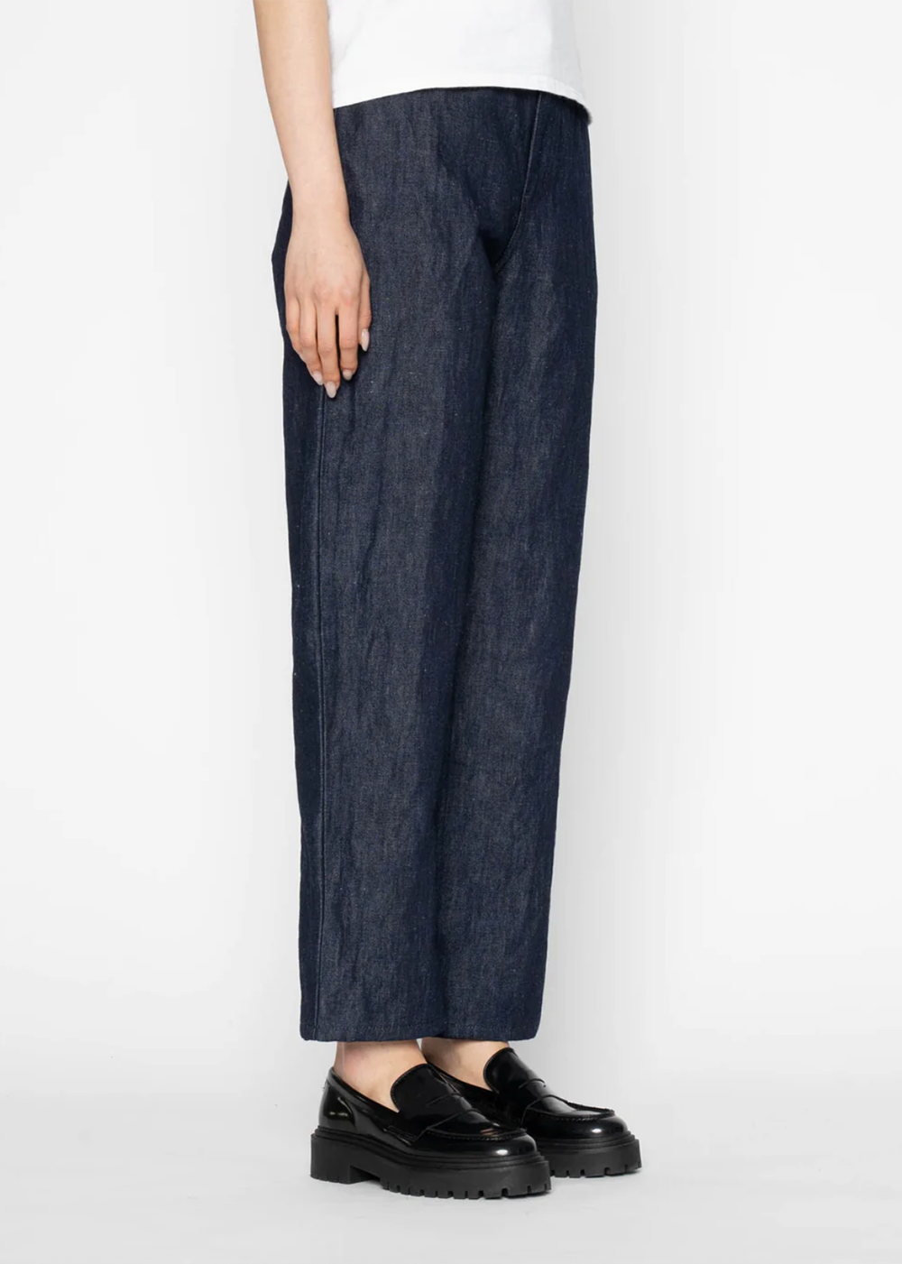 Bestie Jean - Linen + Cotton Blend - Indigo - Naked and Famous Denim Canada - Danali - 301137629-IND