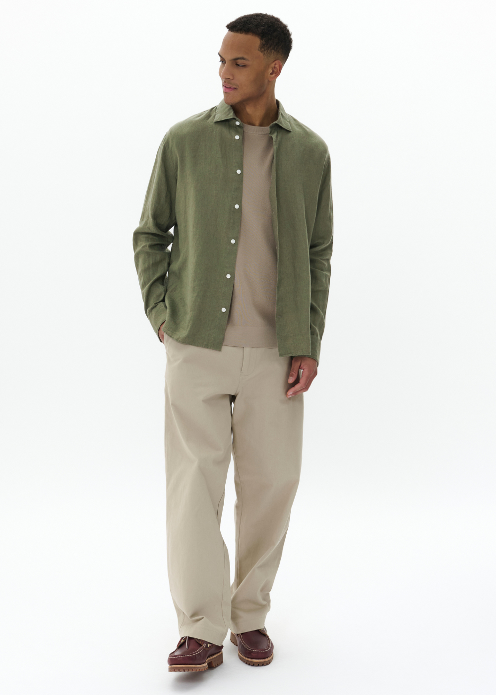 Marc Linen Shirt - Light Army - Matinique Canada - Danali - 30205841