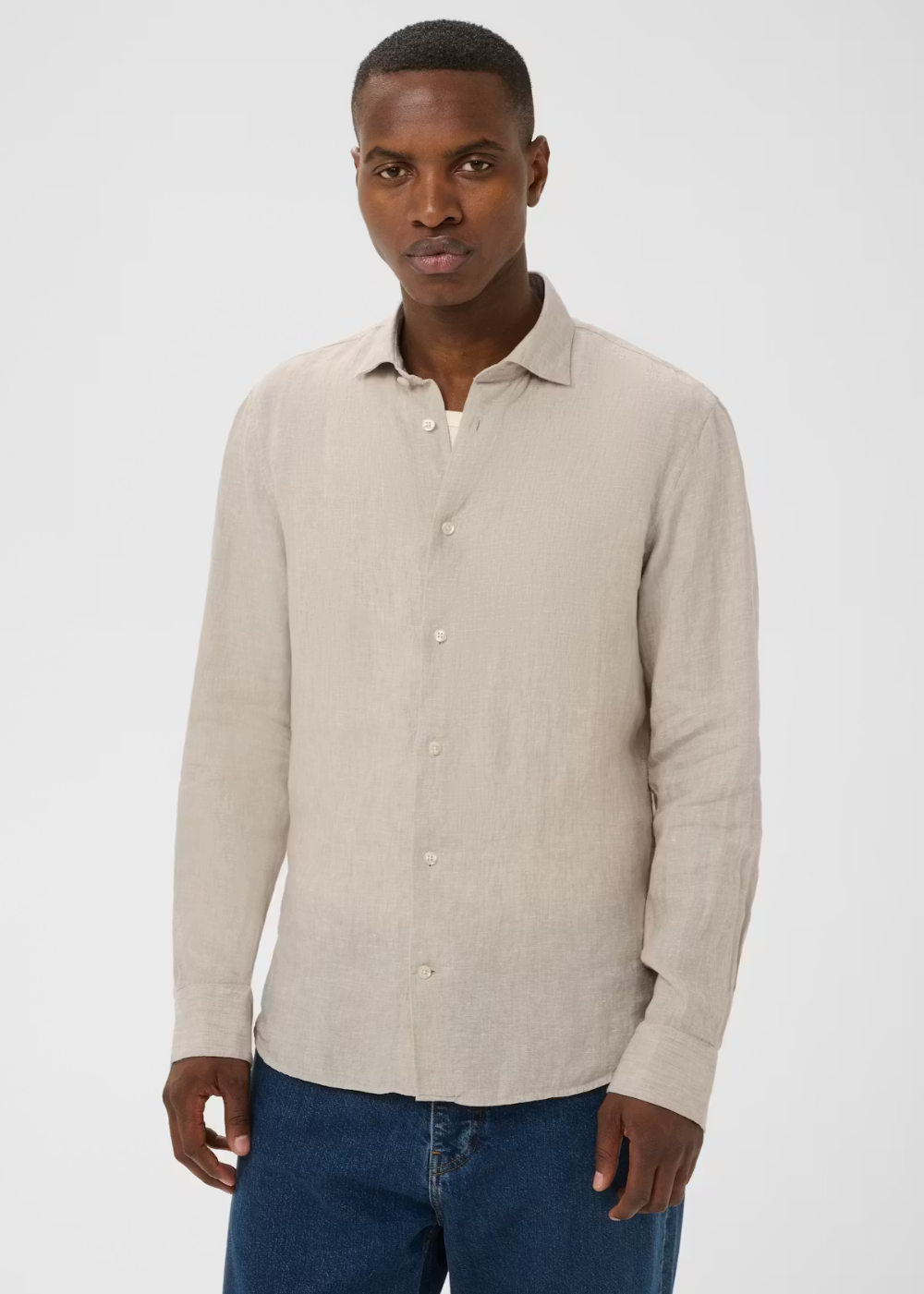 Marc Linen Shirt - Plaza Taupe - Matinique Canada - Danali - 30205841