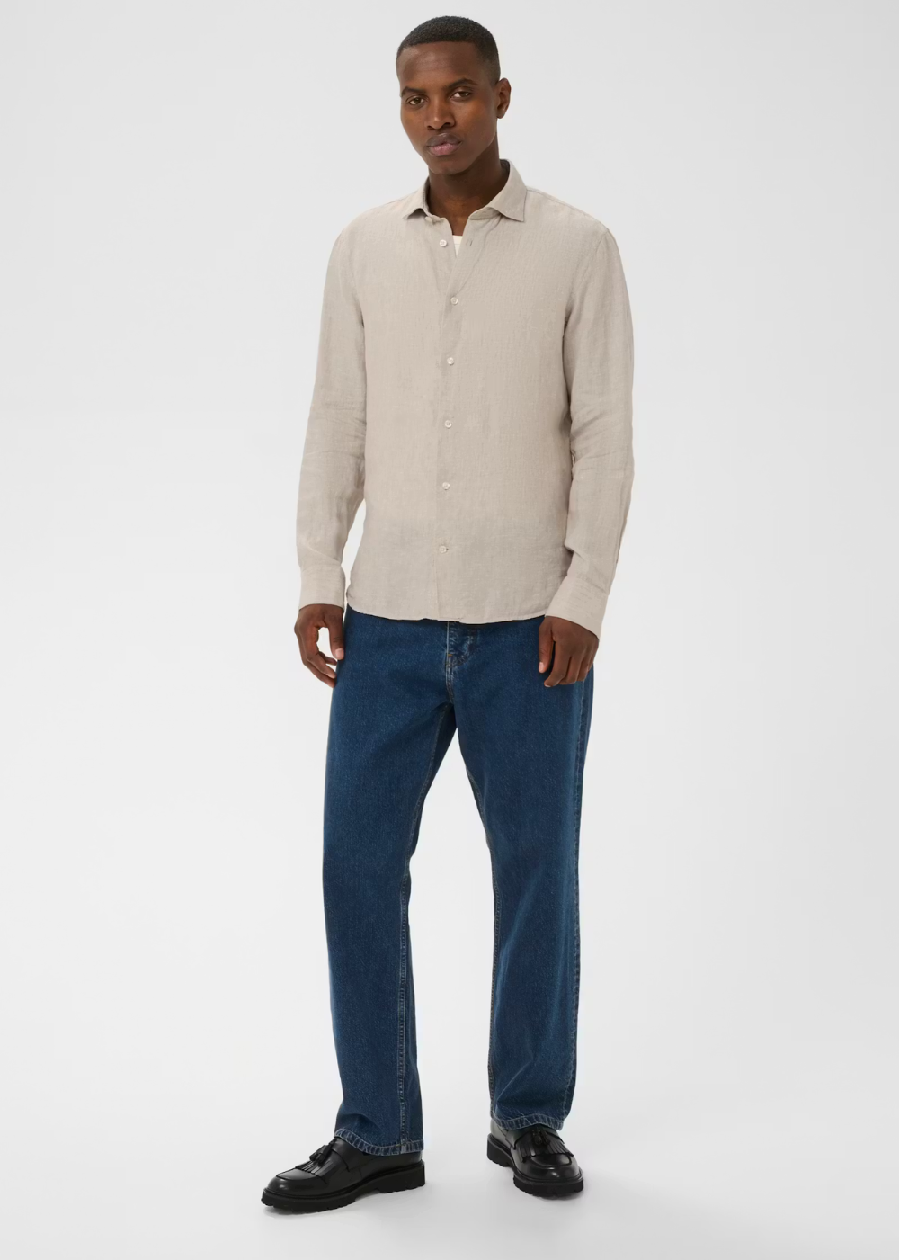 Marc Linen Shirt - Plaza Taupe - Matinique Canada - Danali - 30205841
