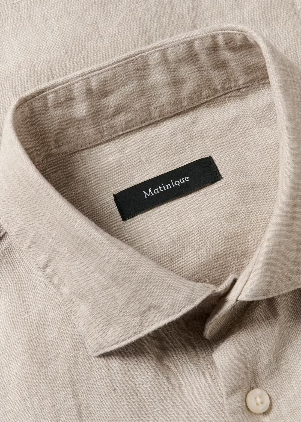 Marc Linen Shirt - Plaza Taupe - Matinique Canada - Danali - 30205841