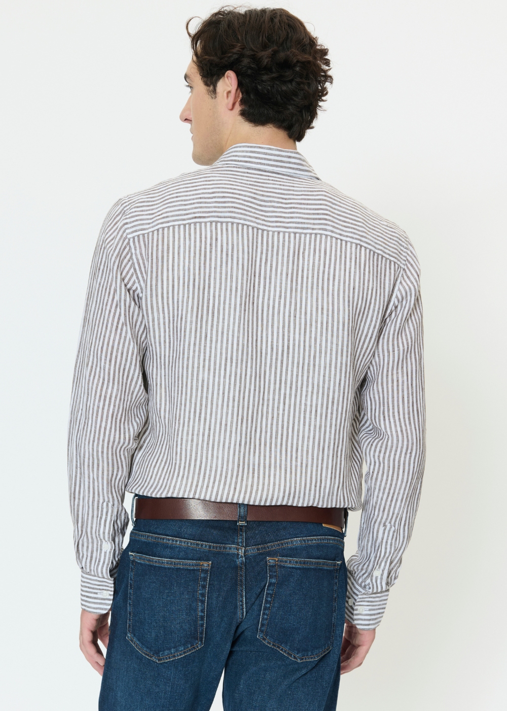Marc Linen Shirt - Chocolate Brown - Matinique Canada - Danali - 30207239