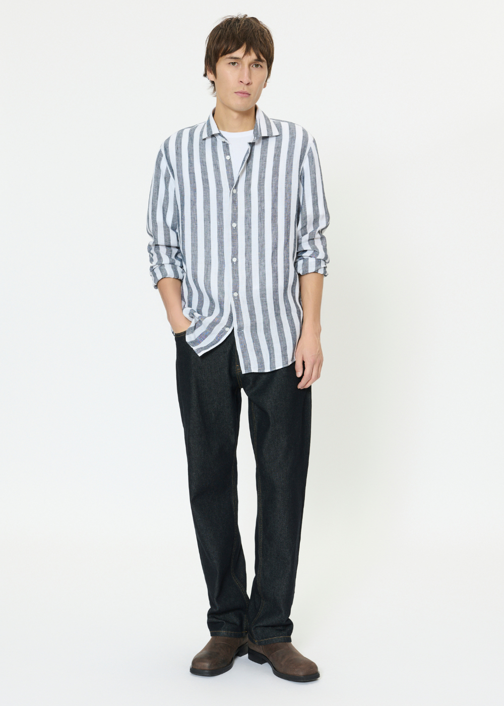 Marc Linen Shirt - Dark Navy - Matinique Canada - Danali - 30207874