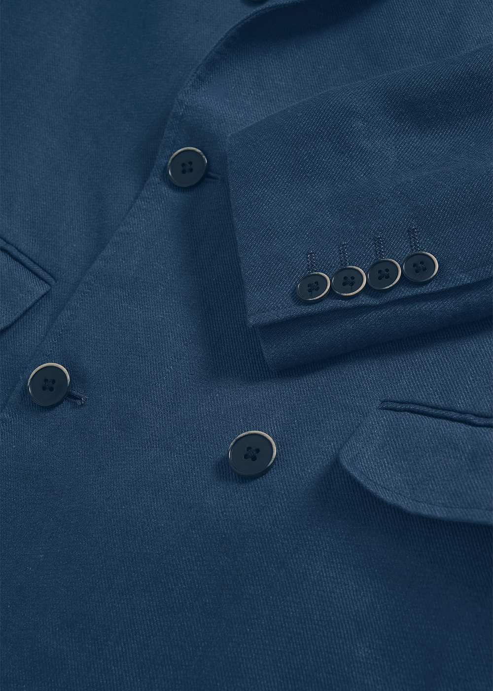 Garet Double Breasted Linen Blazer - Dark Navy - Matinique Canada - Danali - 30209015