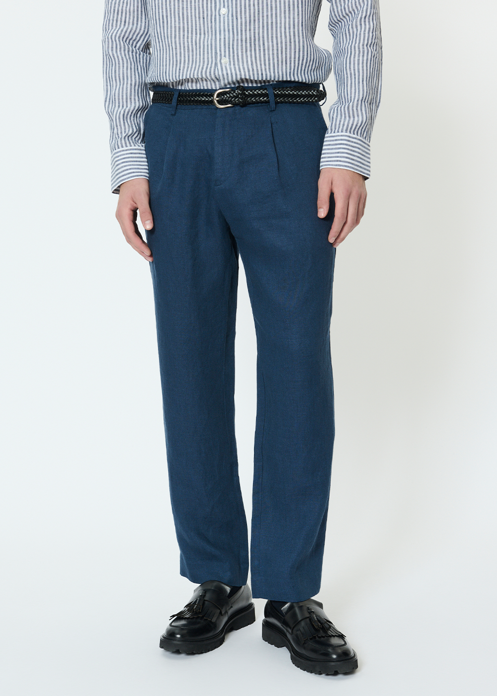 Weller Linen Pant - Dark Navy - Matinique Canada - Danali - 30209016