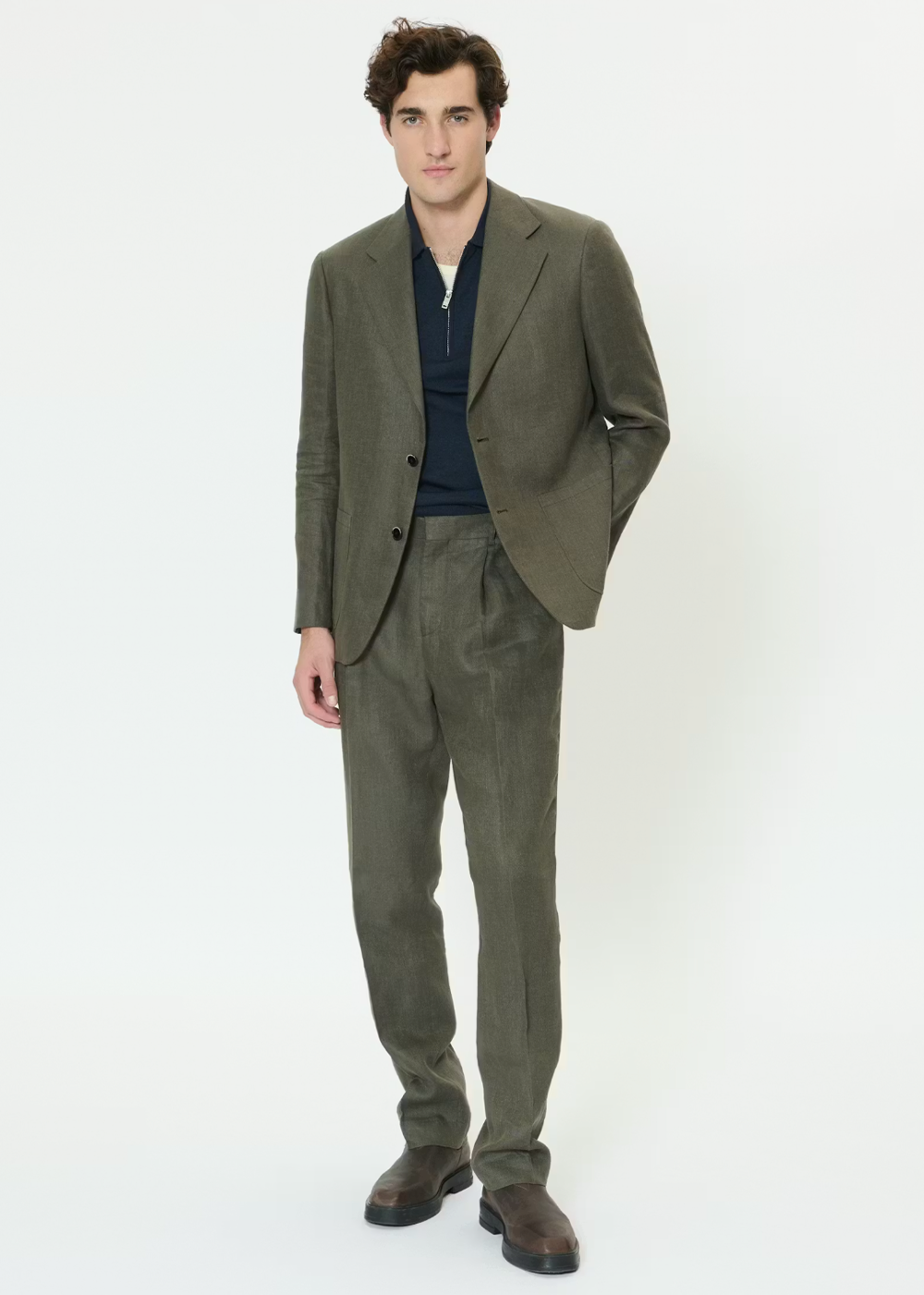 Colt Linen Blazer - Sea Spray - Matinique Canada - Danali - 30209019