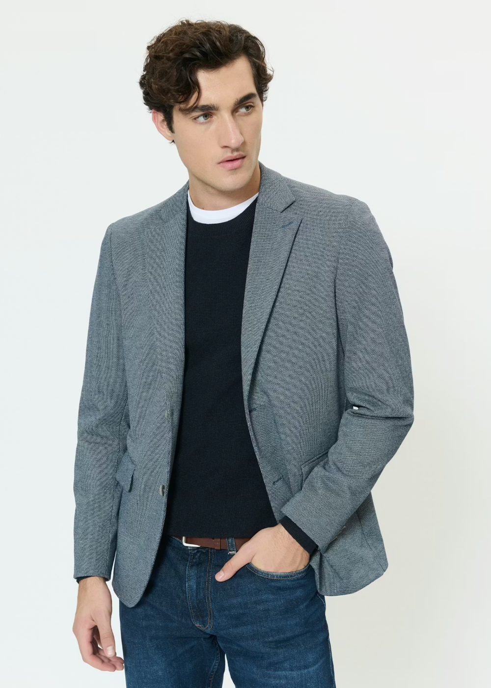Charles Jersey Blazer - Dark Navy - Matinique Canada - Danali - 30209044