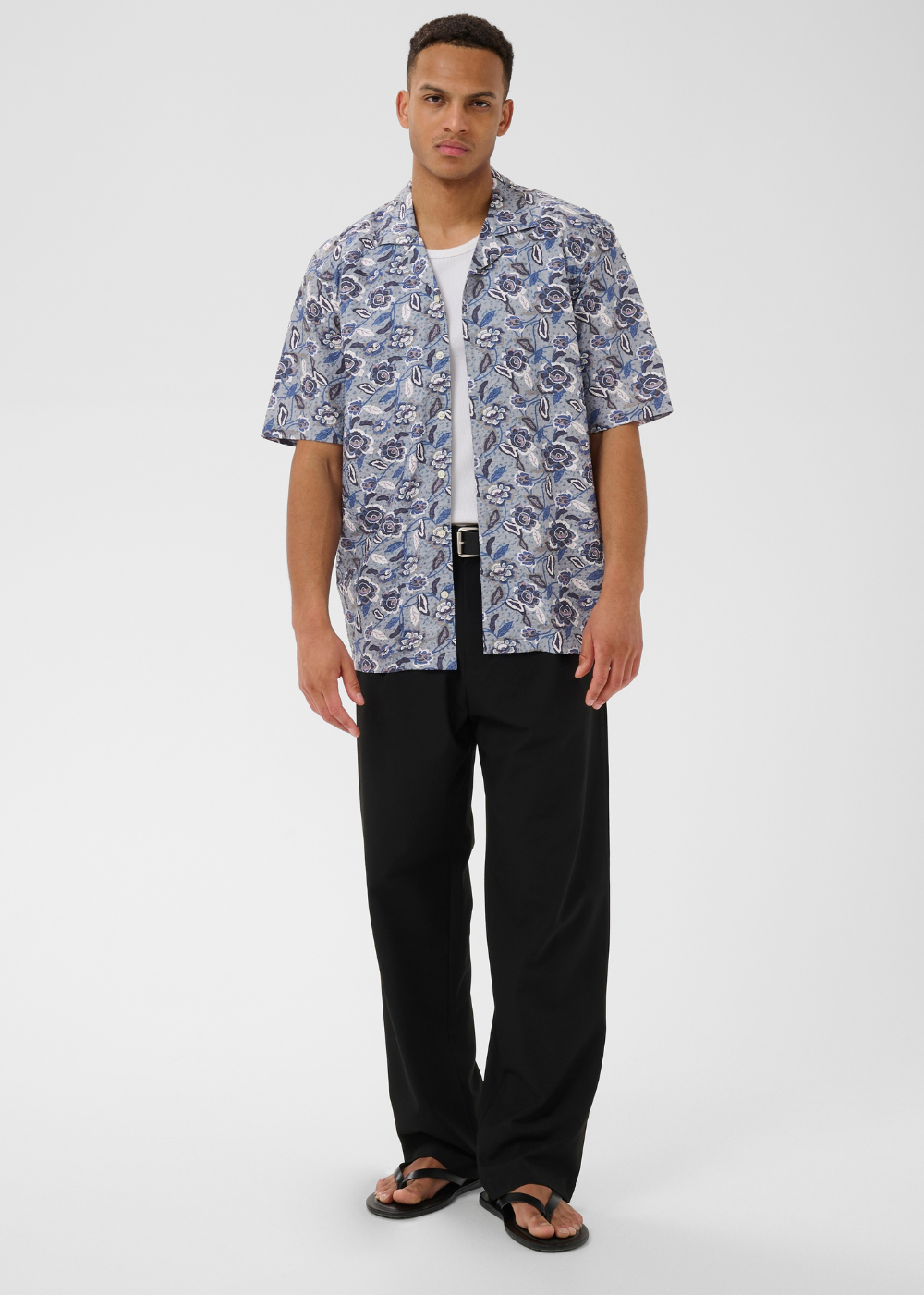 Klampo Short Sleeve Shirt - Chambray Blue - Matinique Canada - Danali - 30209099
