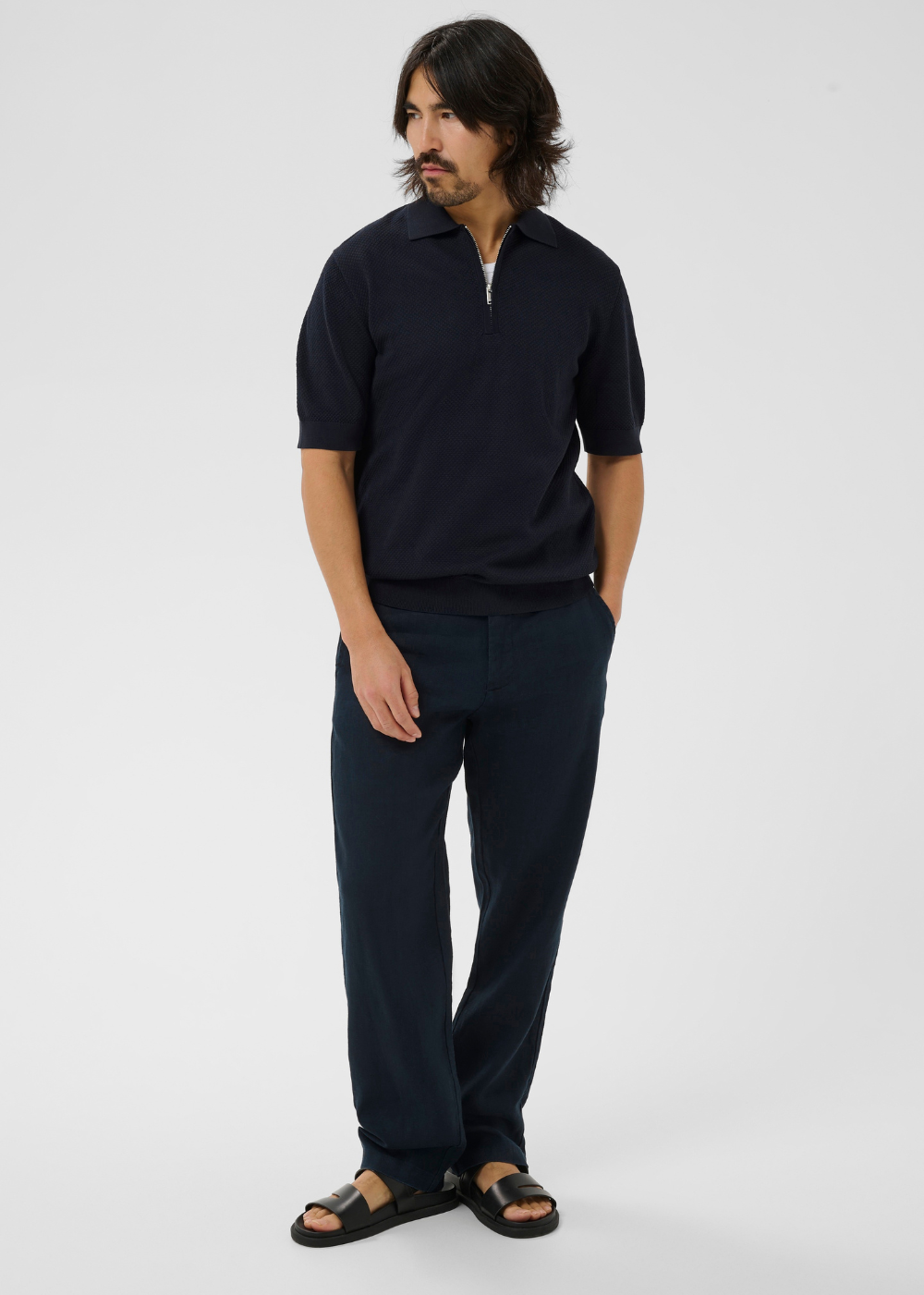 Polo Knit Shirt - Dark Navy - Matinique Canada - Danali - 30209128
