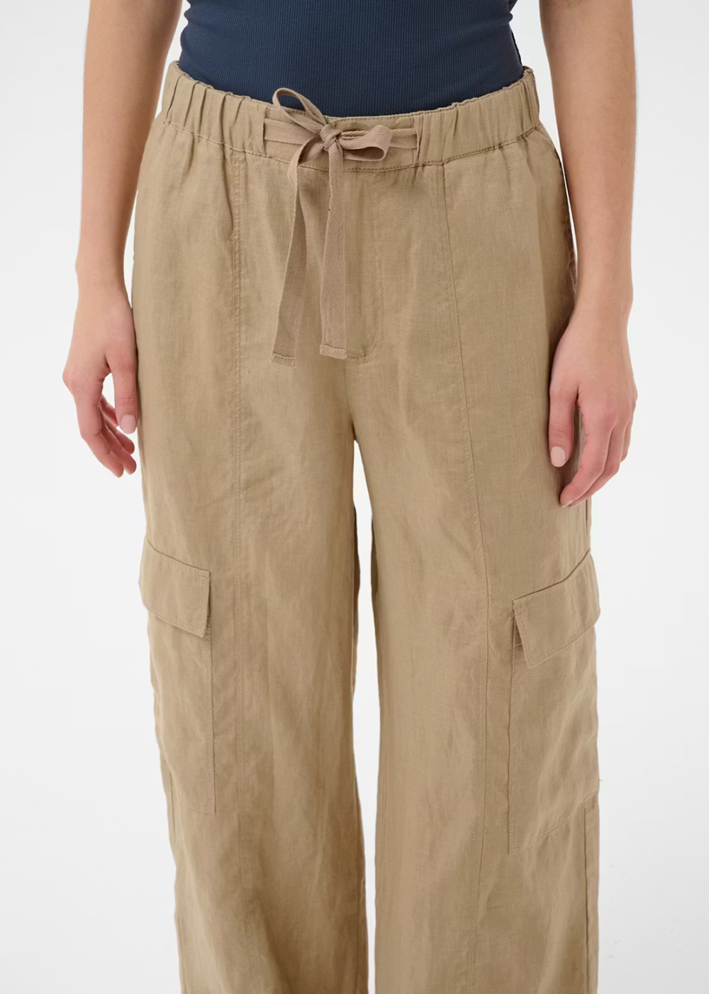 Atena Linen Pant - Silver Mink - Part Two Canada - Danali - 30310409