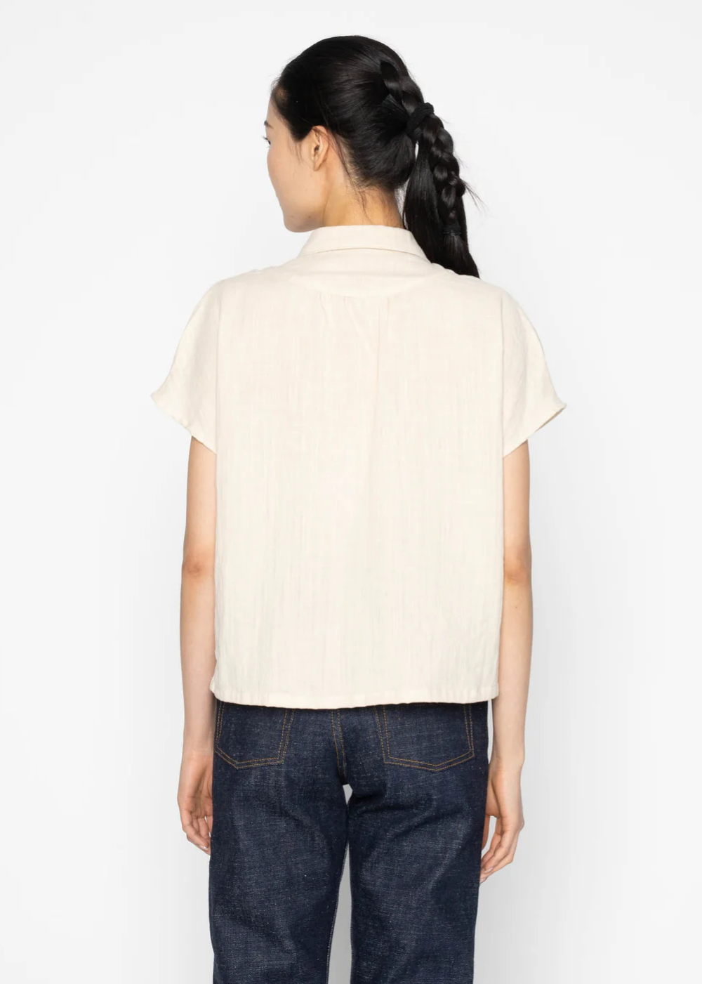 Billie Shirt Double Weave Gauze - White - Naked and Famous Denim Canada - Danali - 320225732-WHT