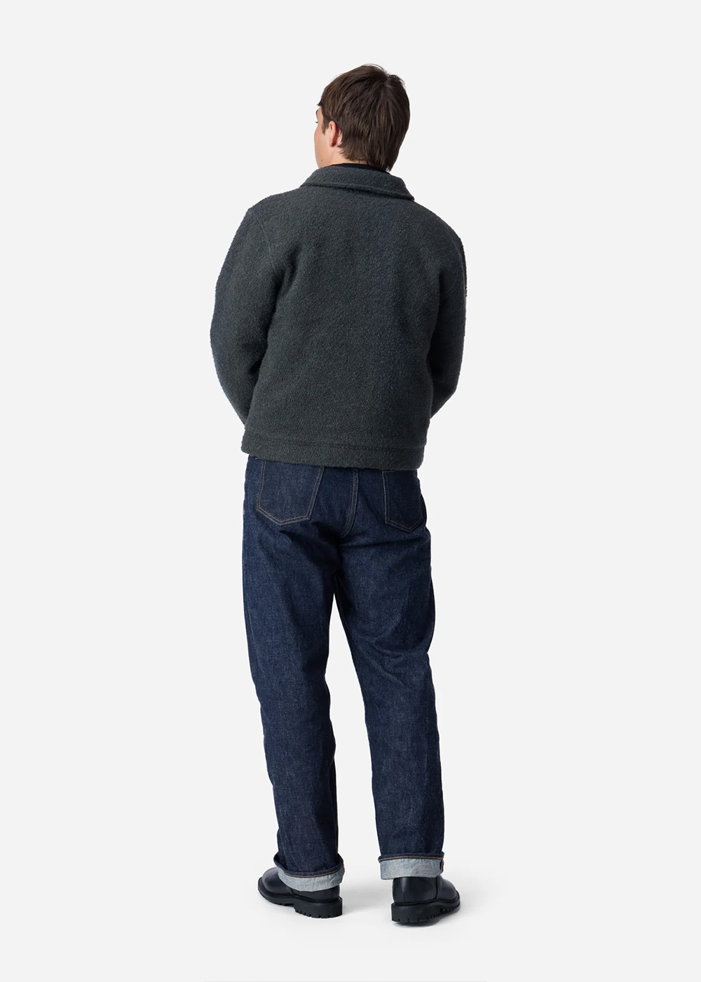 Boucle Club Jacket - Charcoal - 3sixteen Canada - Danali