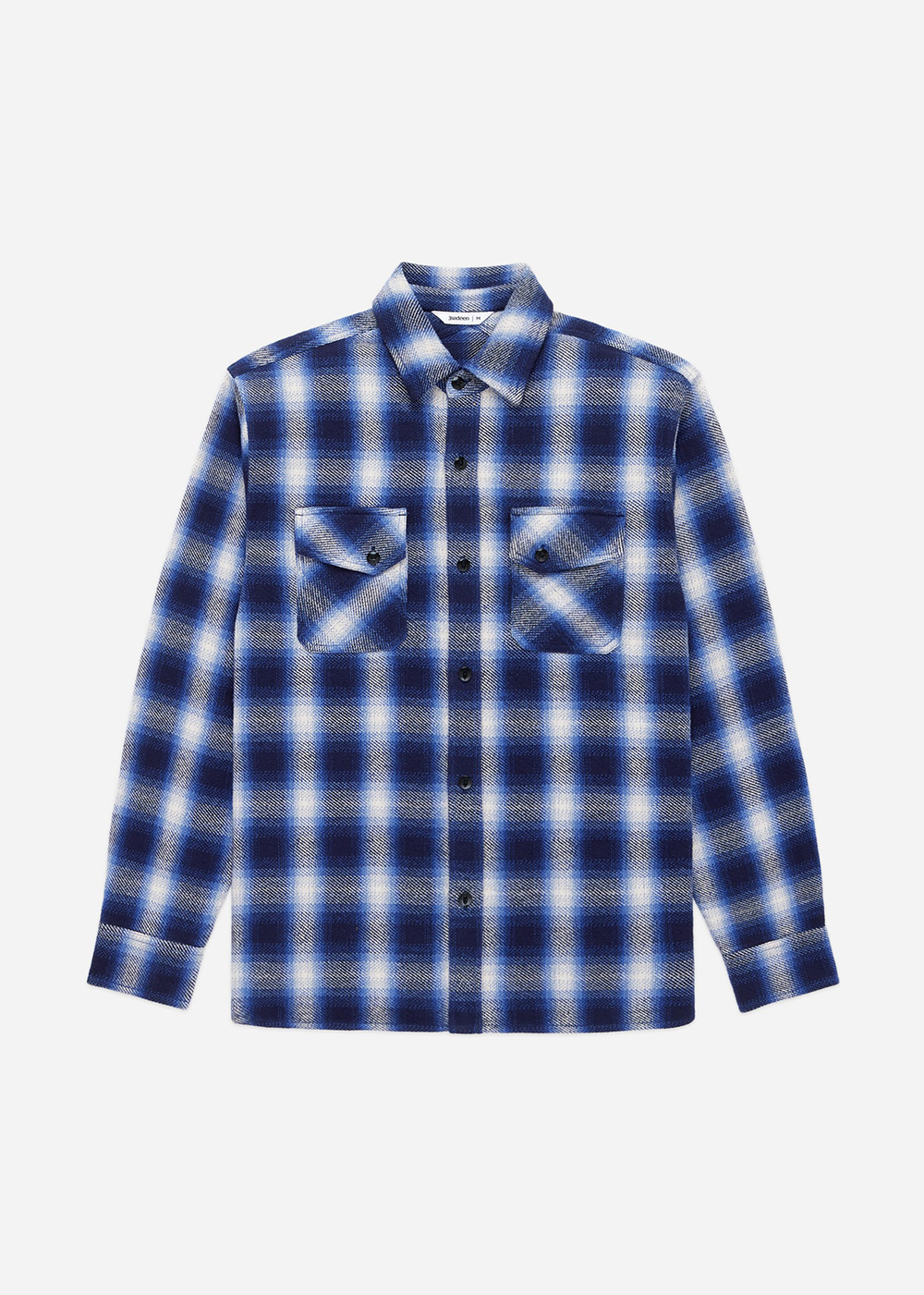 Crosscut Flannel Plaid Shirt - Royal Blue - 3sixteen Canada - Danali