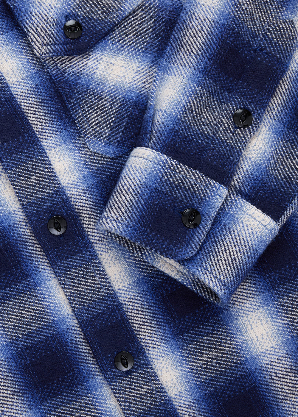 Crosscut Flannel Plaid Shirt - Royal Blue - 3sixteen Canada - Danali