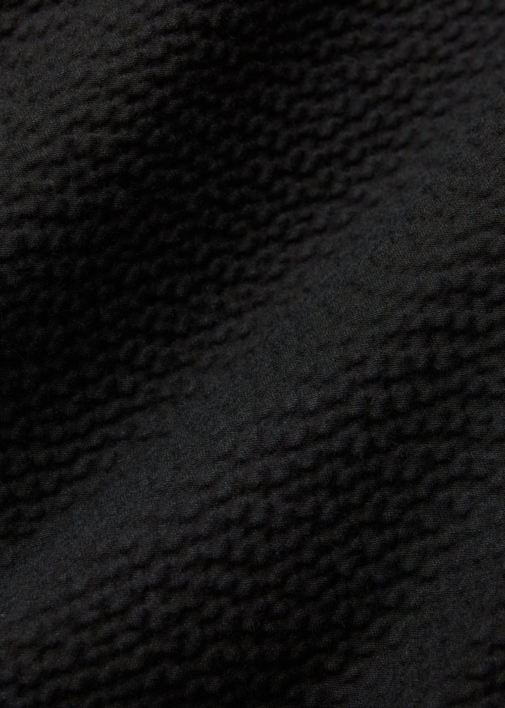 Seersucker Short Sleeve Loop Shirt - Black - 3sixteen Canada - Danali