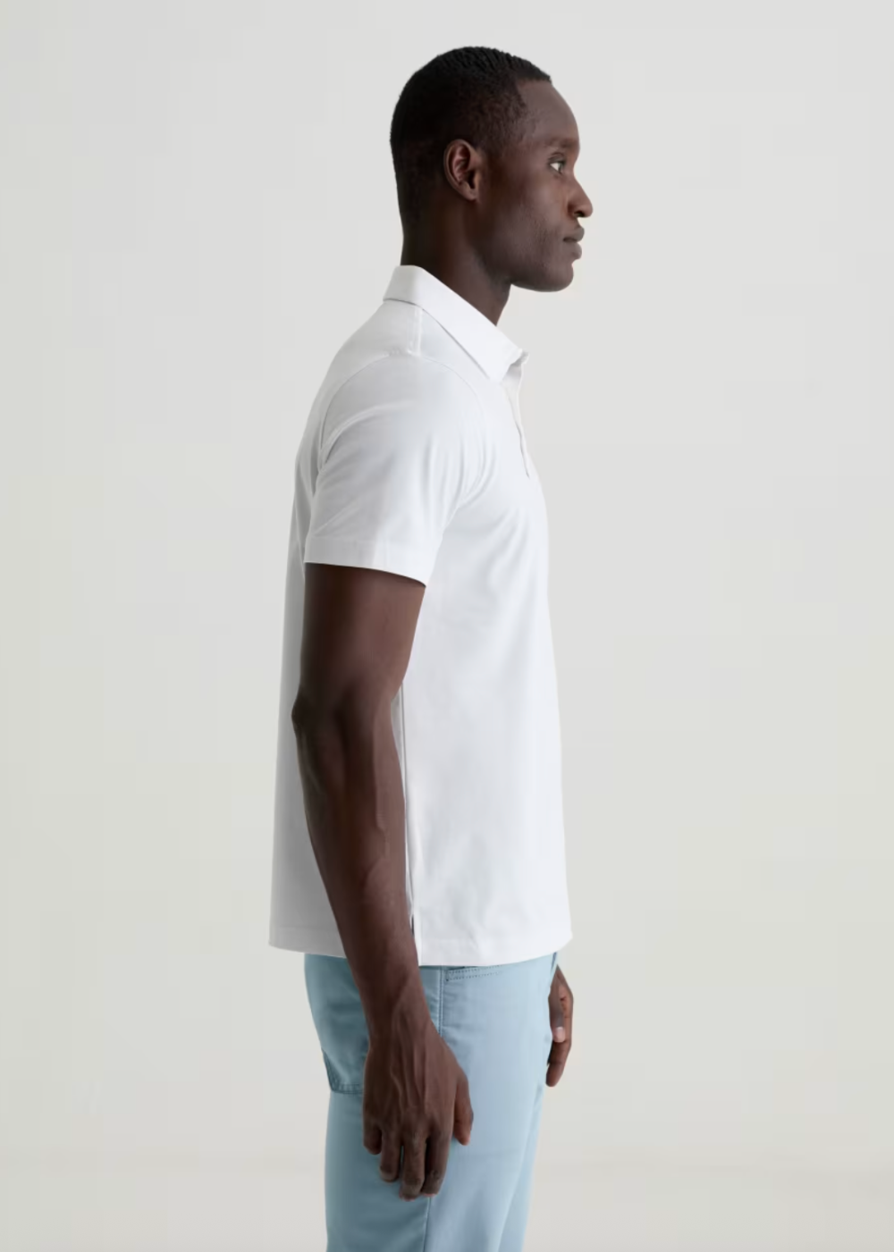 Bryce Air Luxe Polo T-Shirt - True White - AG Jeans Canada - Danali - 71129PJETWH