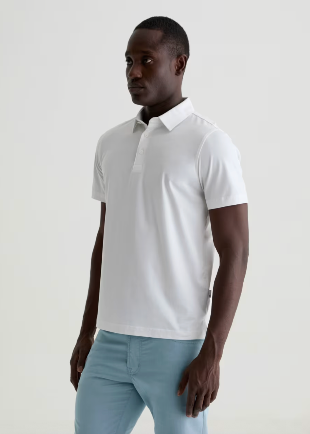 Bryce Air Luxe Polo T-Shirt - True White - AG Jeans Canada - Danali - 71129PJETWH