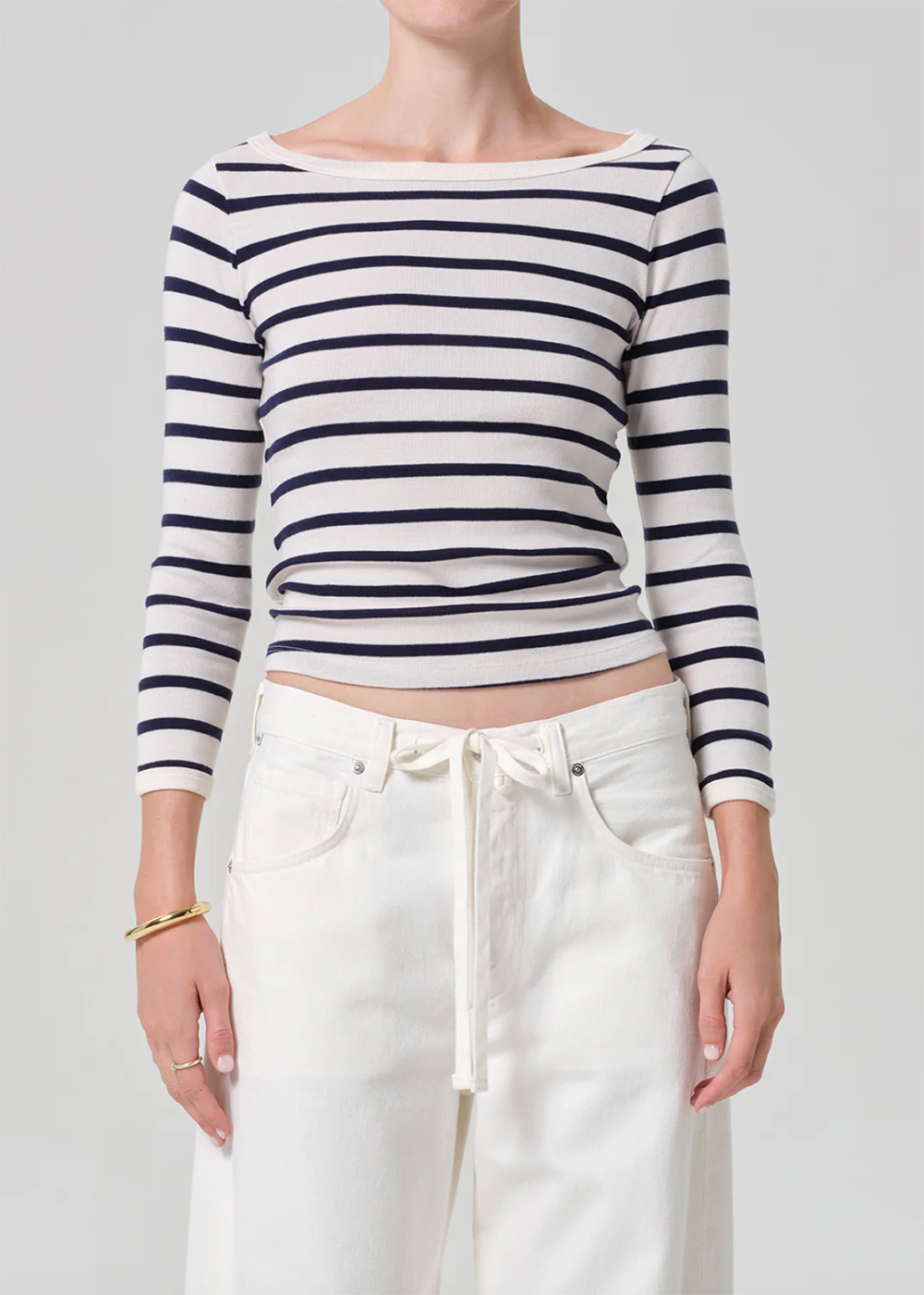 Boat Neck Slim Tee - Azure Stripe - Citizens of Humanity Canada - Danali - 9467-1822_AZRST