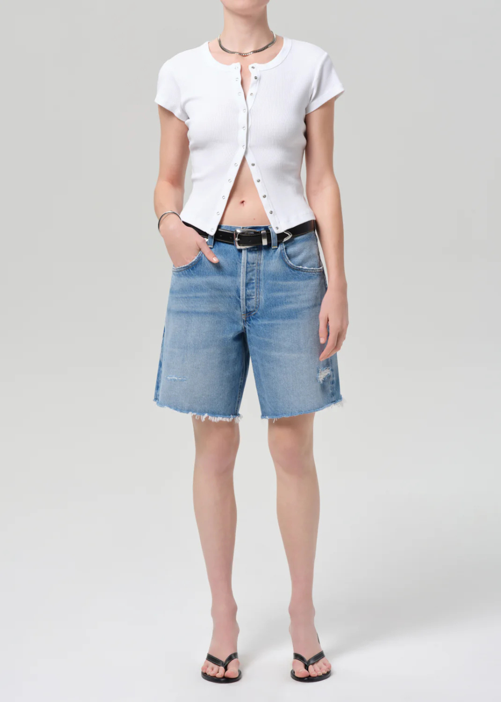Tabi Short Sleeve Cardigan - White - Citizens of Humanity Canada - Danali - 9500-3004_WHT