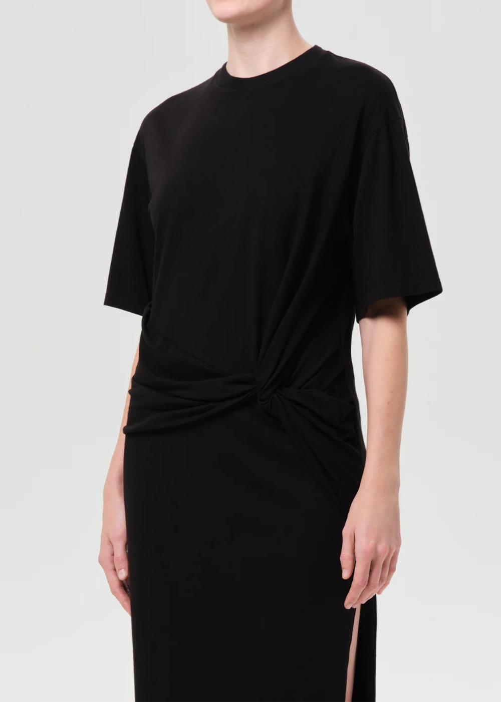 Zanna Maxi Twisted T-Shirt Dress - Black - AGOLDE Canada - Danali - A20023-3076-BLK