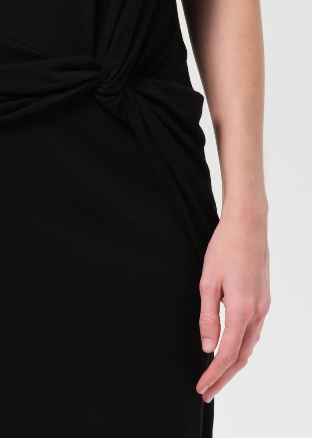Zanna Maxi Twisted T-Shirt Dress - Black - AGOLDE Canada - Danali - A20023-3076-BLK