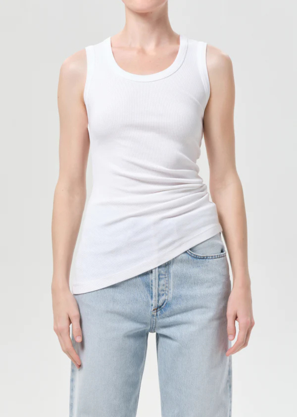 Twisted Poppy Tank - White - AGOLDE Canada - Danali - A7420-1260-WHT