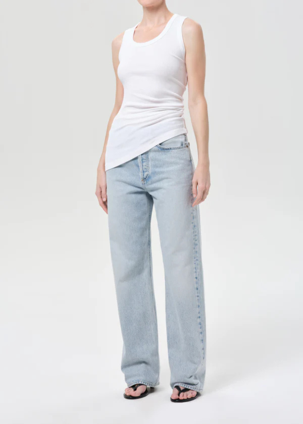 Twisted Poppy Tank - White - AGOLDE Canada - Danali - A7420-1260-WHT