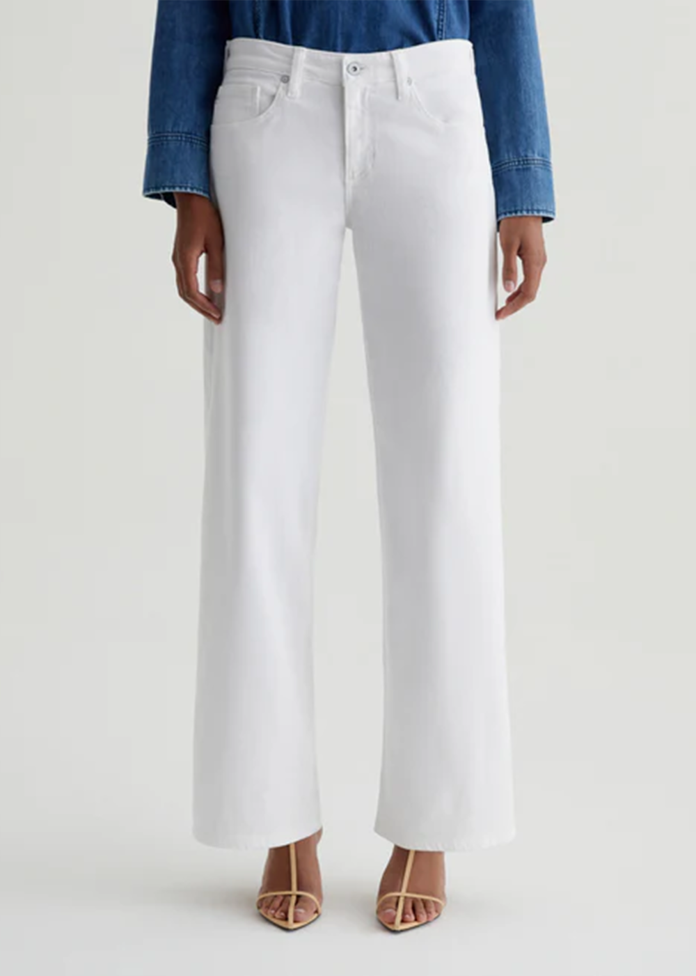 Adria Wide Leg Jean - Gallery White - AG Jeans Canada - Danali