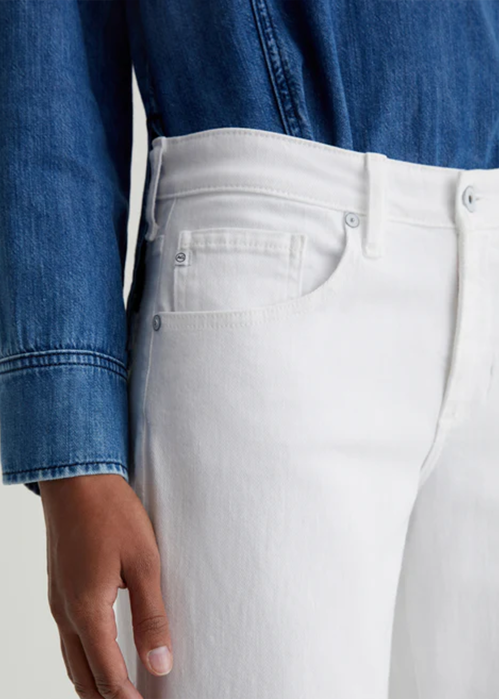 Adria Wide Leg Jean - Gallery White - AG Jeans Canada - Danali