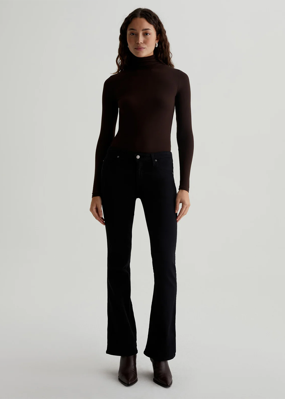 Angel Mid Rise Bootcut Jean - Super Black - AG Jeans Canada - Danali