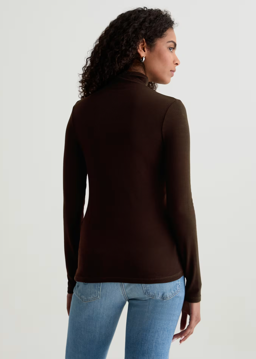 Chels Turtleneck T-Shirt - Coffee Bean - AG Jeans Canada - Danali