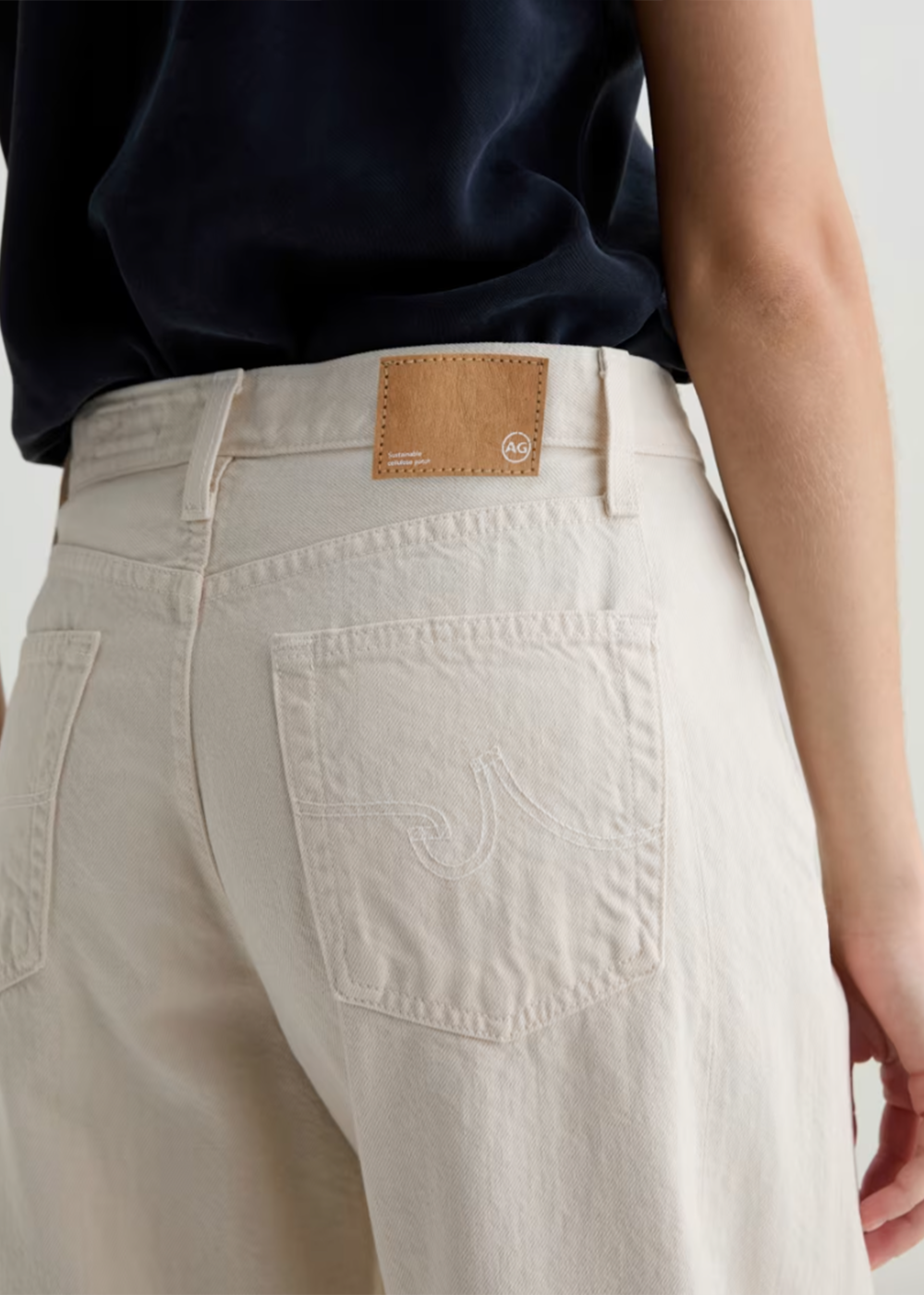 AG Jeans Hattie Barrel Leg Crop Pant - Opal Stone - AG Jeans Canada - Danali