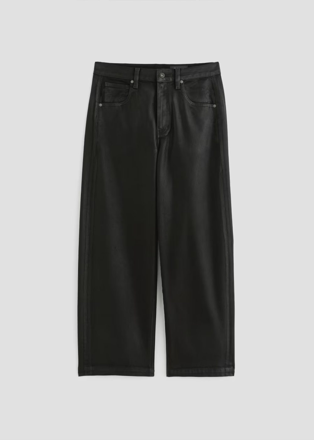 Hattie Crop Leatherette Pant - Super Black - AG Jeans Canada - Danali
